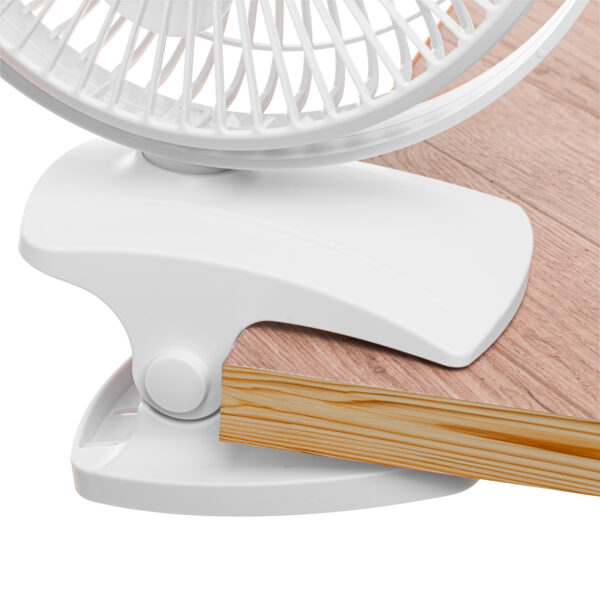 Adler Rechargeable Clip-on Desk Fan | AD 7342 | Table Fan | White | Diameter 15.5 cm | Number of speeds 3 | Oscillation | 5 W - Image 7