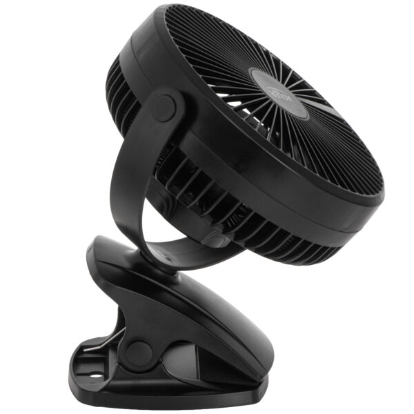 Adler Rechargeable Clip-on Desk Fan | AD 7342 | Table Fan | Black | Diameter 15.5 cm | Number of speeds 3 | Oscillation | 5 W - Image 3