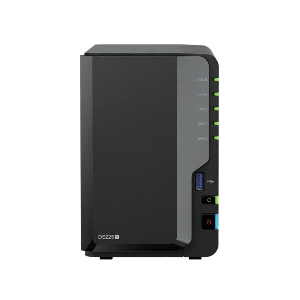 Synology DiskStation | DS225+ | Intel Celeron | J4125 | 2 GB | DDR4 | Black