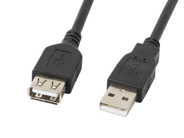 Lanberg Lanberg USB-A 2.0 Cable, 5 m | CA-USBE-10CC-0050-BK | USB Type-A to USB Type-A