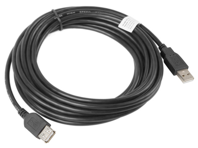 Lanberg Lanberg USB-A 2.0 Cable, 5 m | CA-USBE-10CC-0050-BK | USB Type-A to USB Type-A - Image 3