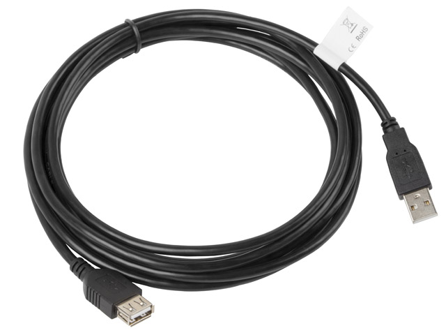 Lanberg USB-A 2.0 Cable, 3 m | CA-USBE-10CC-0030-BK | USB Type-A to USB Type-A - Image 3
