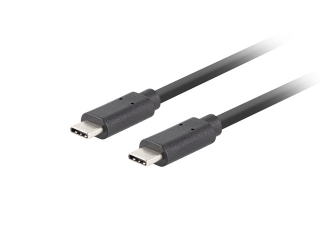 Lanberg USB-C 3.1 Gen 2 Cable, 10GB/s PD100W, 1 m | CA-CMCM-32CU-0010-BK | USB Type-C to USB Type-C