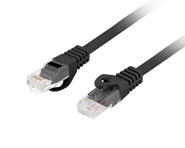 Lanberg | Patchcord Cat.6 UTP LSZH CU | PCU6-10CU-0100-BK | 1 m | Black