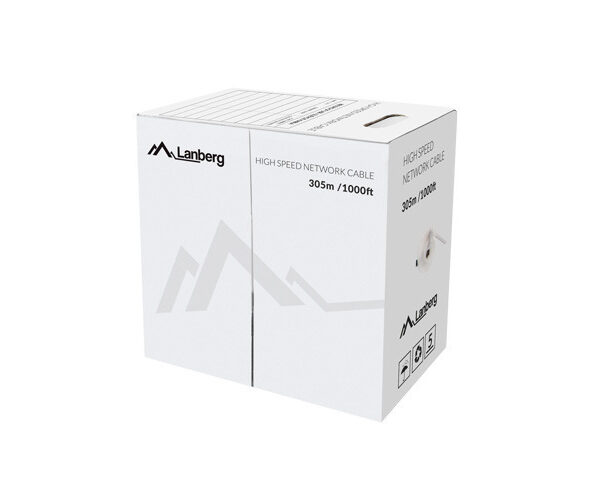 Lanberg | LAN Cable Cat.6 UTP, Solid CU Fluke Passed | LCU6-12CU-0305-S | 305 m | Grey