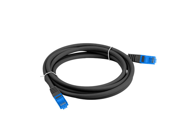 Lanberg | Patchcord Cat.6A S/FTP LSZH CCA Black Fluke Passed | PCF6A-10CC-0050-BK | 0.5 m | Black - Image 5