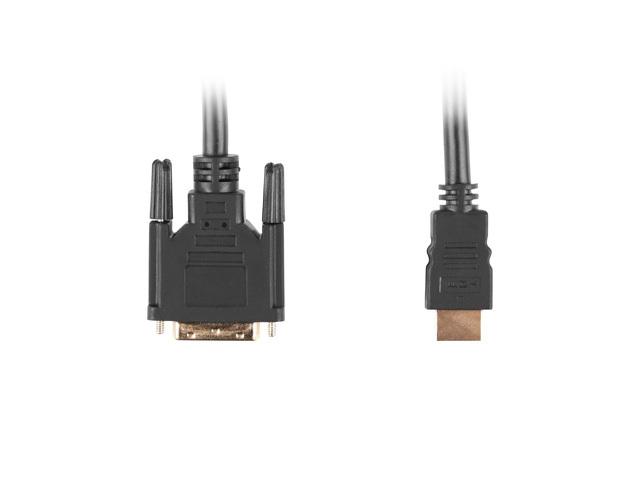 Lanberg HDMI to DVI-D Cable, Single Link with Gold-Plated Connectors | CA-HDDV-10CC-0018-BK | HDMI to DVI-D | 1.8 m - Image 3