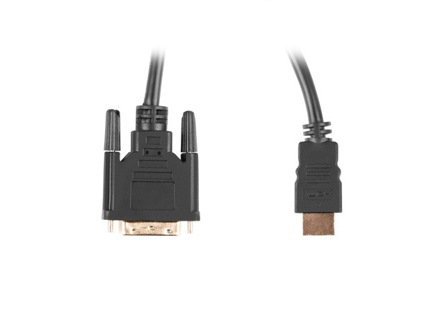 Lanberg HDMI to DVI-D Cable Dual Link with Gold-Plated 4K Connectors | CA-HDDV-20CU-0018-BK | HDMI to DVI-D | 1.8 m - Image 3