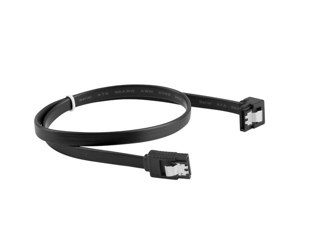 Lanberg SATA Data III (6GB/s) Cable 50CM Angled Metal Clips | CA-SASA-13CU-0050-BK - Image 5