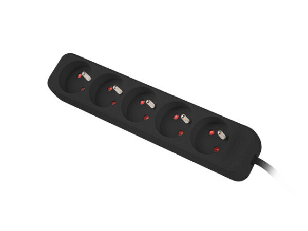 Lanberg Cable Power Strip, 5X French Outlets Quality-Grade Copper, 1.5 m | PS0-05E-0150-BK - Image 3