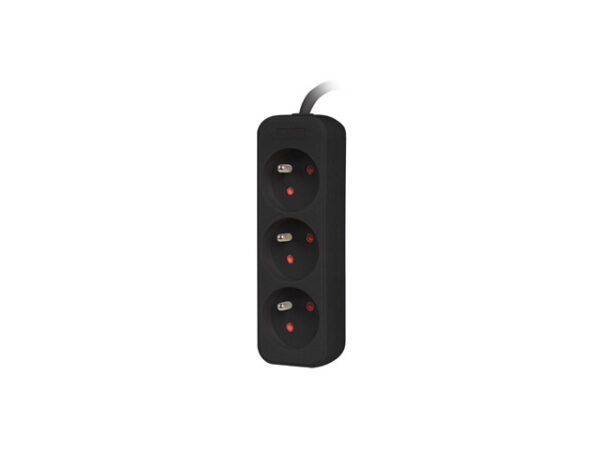 Lanberg Cable Power Strip, 3X French Outlets Quality-Grade Copper, 3 m | PS0-03E-0300-BK - Image 3