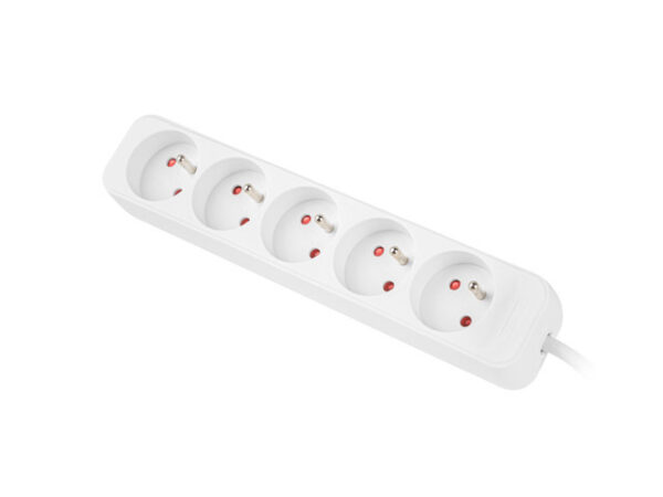 Lanberg Cable Power Strip, 5X French Outlets Quality-Grade Copper, 1.5 m | PS0-05E-0150-W - Image 2