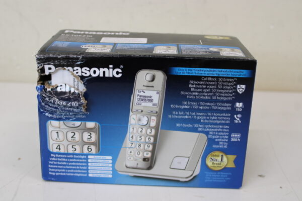 SALE OUT. | SALE OUT. Panasonic | Cordless | KX-TGE210FXN | Built-in display | Caller ID | Champagne | Conference call | Phonebook capacity 150 entries | Speakerphone | DAMAGED PACKAGING - Image 2