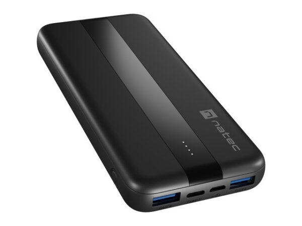Natec Powerbank Trevi Slim Q V2 10000MAH 2X USB-A Cable - Image 3