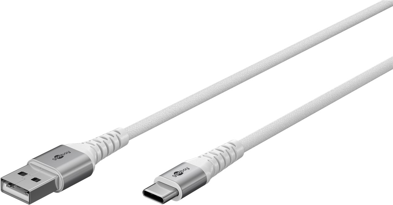 Goobay USB-C to USB-A Supersoft Textile Cable with Metal Plugs | 74531 - Image 3