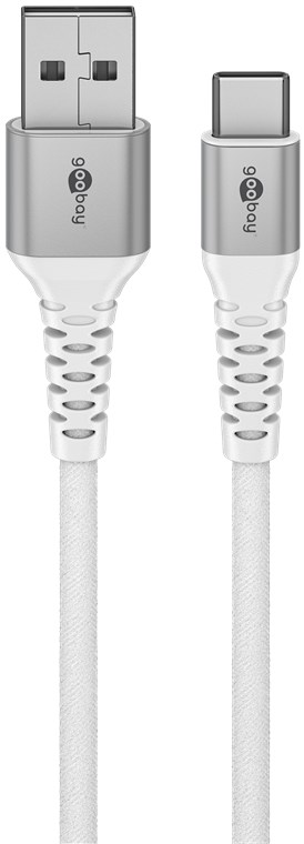 Goobay USB-C to USB-A Supersoft Textile Cable with Metal Plugs | 74531 - Image 4