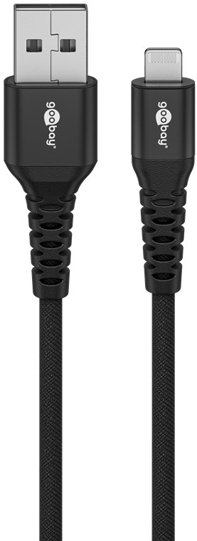 Goobay Lightning USB-A Supersoft Textile Cable with Metal Plugs | 74504 - Image 4
