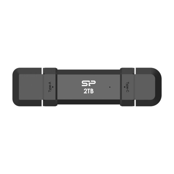 Silicon Power Portable External SSD | DS72 | 2000 GB | USB Type-A/USB Type-C 3.2 Gen 2 | Black