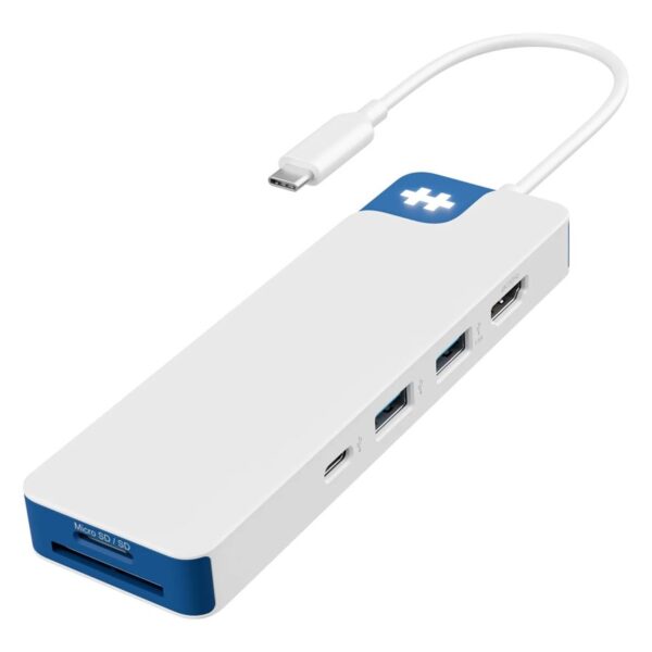 Hyper HyperDrive Flex 8 Port USB-C Hub, White/Blue | HD4102BUGL | HDMI ports quantity 1