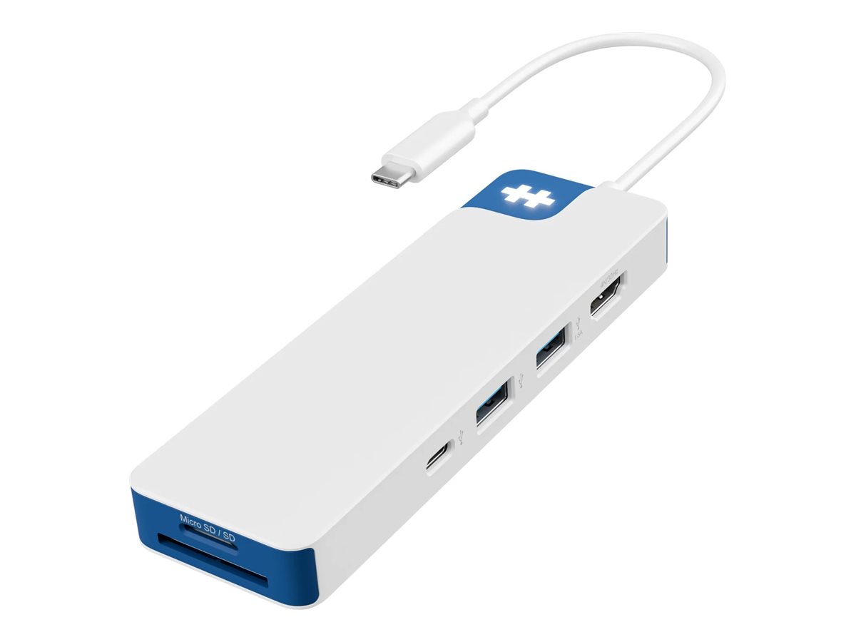 Hyper HyperDrive Flex 8 Port USB-C Hub, White/Blue | HD4102BUGL | HDMI ports quantity 1