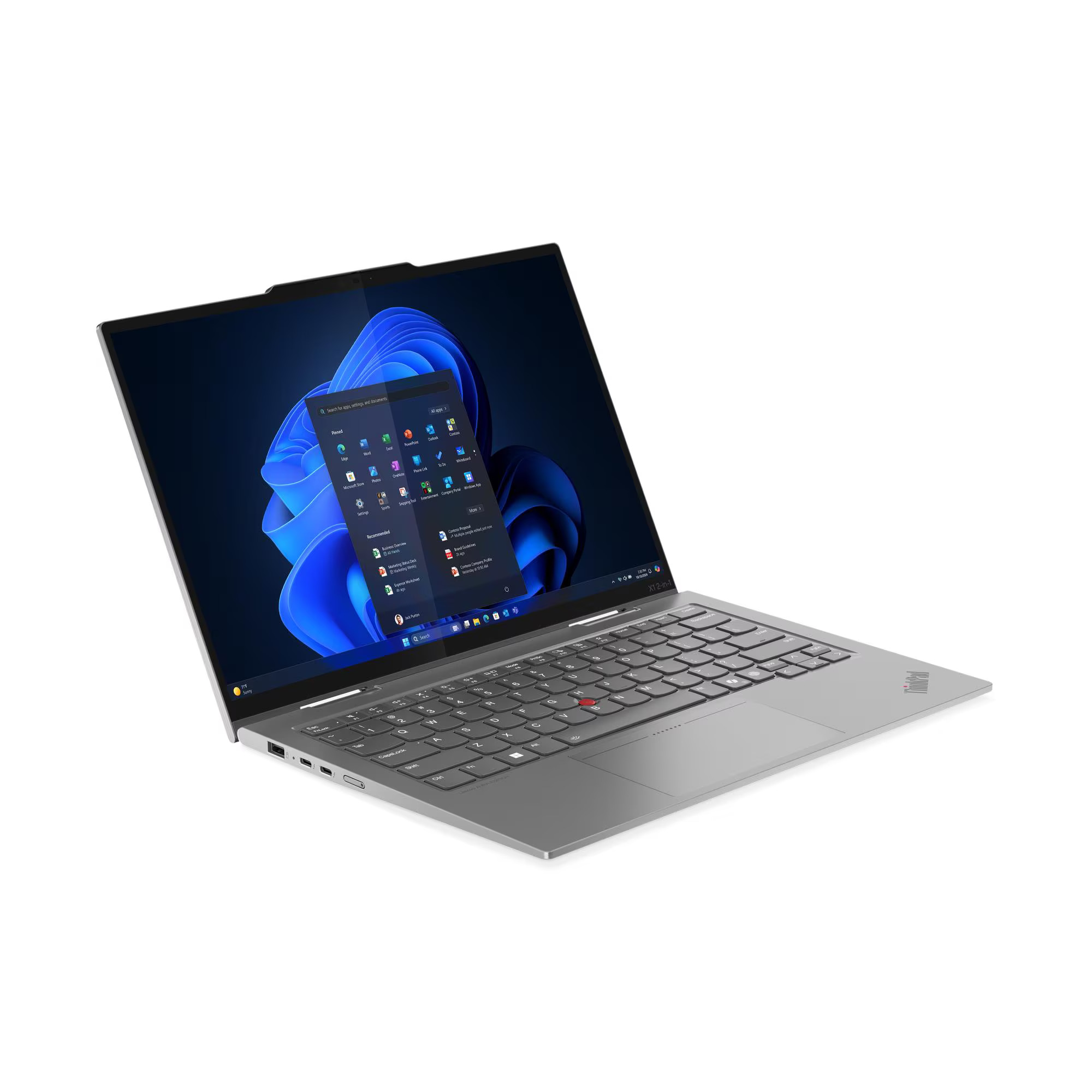 Lenovo | ThinkPad X1 2-in-1 G10 Aura Edition | Grey | 14 " | IPS | Touchscreen | WUXGA | 1920 x 1200 pixels | Anti-glare | Intel Core Ultra 7 | 258V | 32 GB | Soldered LPDDR5x | Solid-state drive capacity 1000 GB | Intel Arc Graphics 140V | Windows 11 Pro | 802.11be | Bluetooth version 5.4 | LTE Upgradable | Keyboard language Nordic | Keyboard backlit | Warranty 36 month(s) | Battery warranty 12 month(s) - Image 7