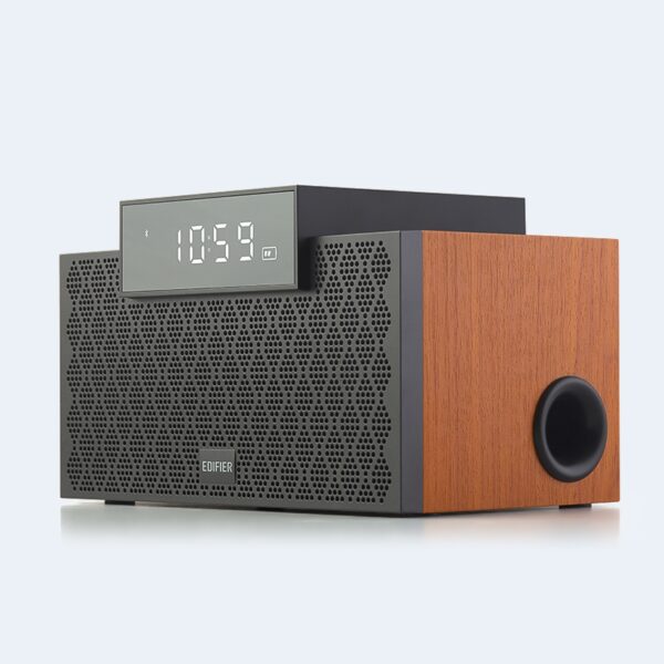 Edifier | Multifunctional 2.1 Alarm Clock Bluetooth Speaker | MP260 | RMS 12 + 2×4 W | Bluetooth | Black/Brown | Portable | Portable Wireless Speaker