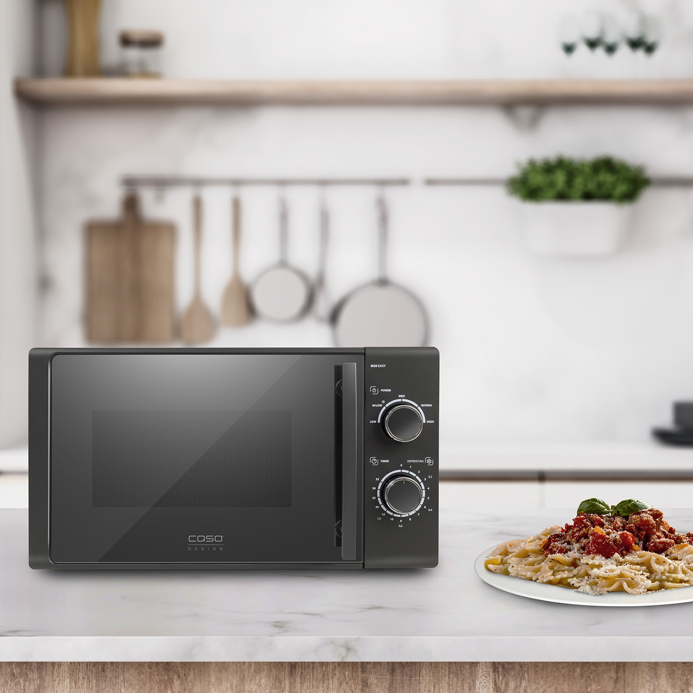 Caso | Microwave oven | M20 EASY | Free standing | 20 L | 700 W | Silver - Image 6