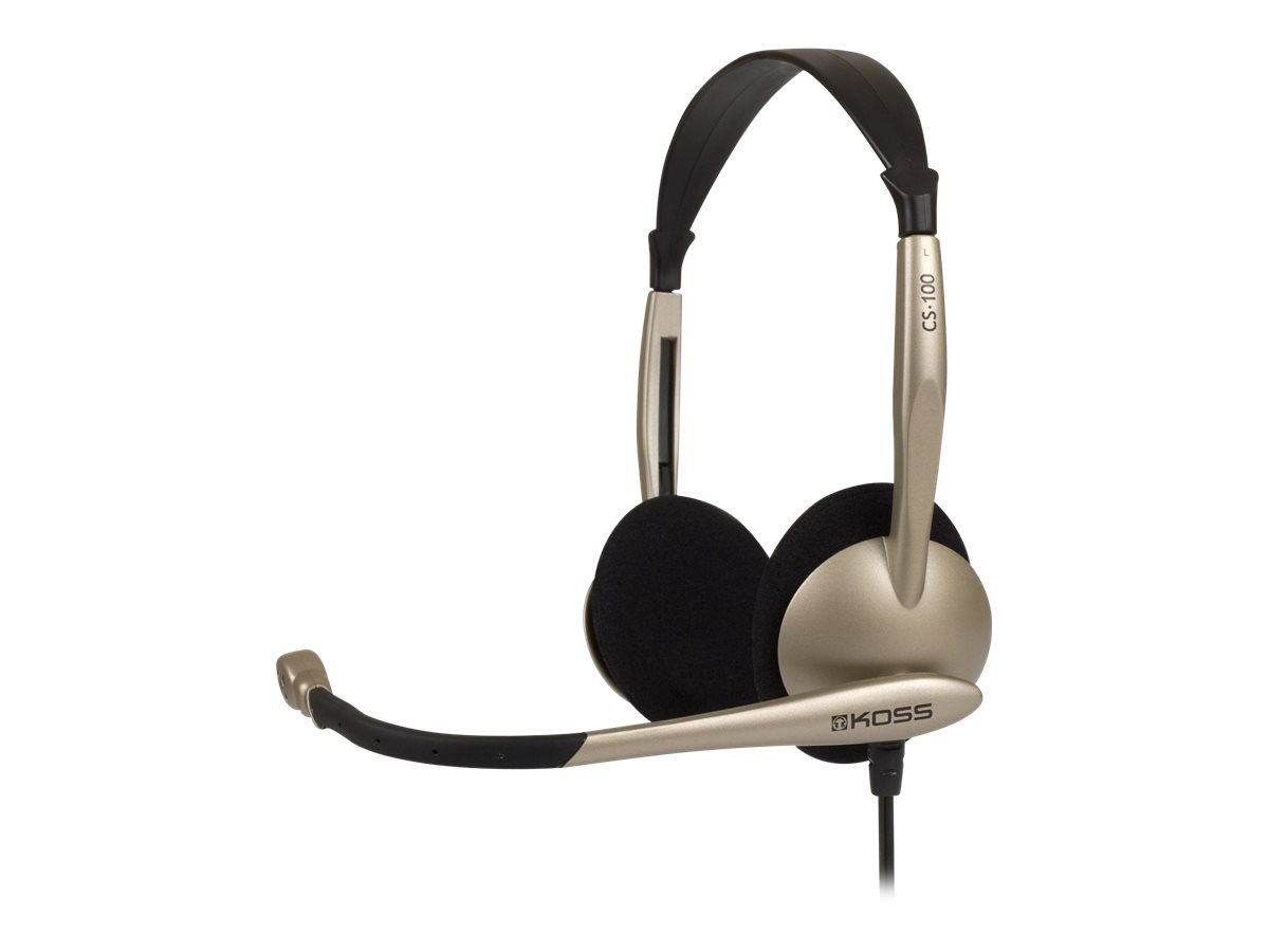 Koss | Headphones | CS100 | Wired | On-Ear | Microphone | Black/Gold - Image 2