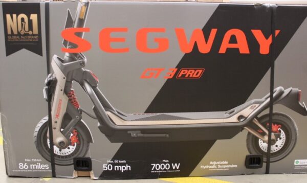 SALE OUT. Ninebot by Segway Superscooter GT3 Pro | Segway Superscooter GT3 Pro | Electric Scooter | Max 2 x 3500W W | Up to 80 km/h | 11 " | 24 month(s) | Black and Gold | DAMAGED PACKAGING - Image 2