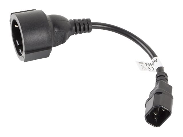 Lanberg | IEC 320 C14 to Schuko Adapter Cable for UPS | CA-C14E-10CC-0018-BK - Image 4