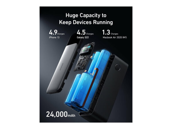 Anker 737 Power Bank Gen 2 B2C - UN Black Iteration 1 | A1289011 | 24000 mAh | Black - Image 2