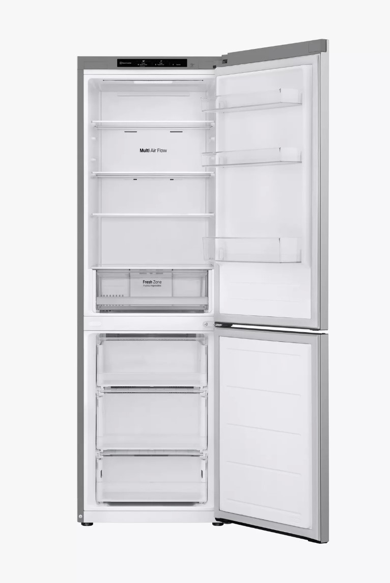 LG Refrigerator | GBV21L0EPY | Energy efficiency class E | Free standing | Combi | Height 186 cm | No Frost system | Fridge net capacity 234 L | Freezer net capacity 110 L | Display | 35 dB | Prime Silver - Image 3