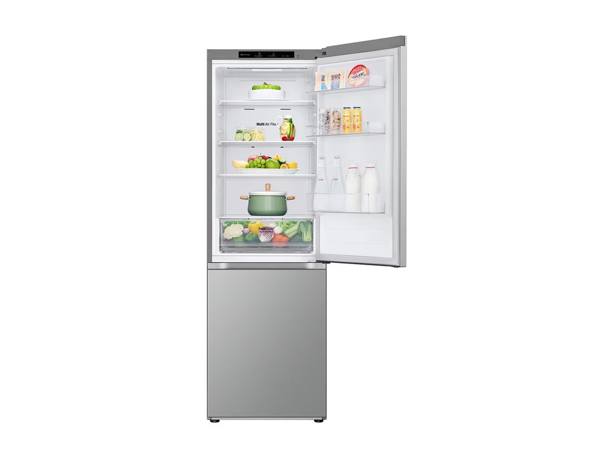 LG Refrigerator | GBV21L0EPY | Energy efficiency class E | Free standing | Combi | Height 186 cm | No Frost system | Fridge net capacity 234 L | Freezer net capacity 110 L | Display | 35 dB | Prime Silver - Image 4