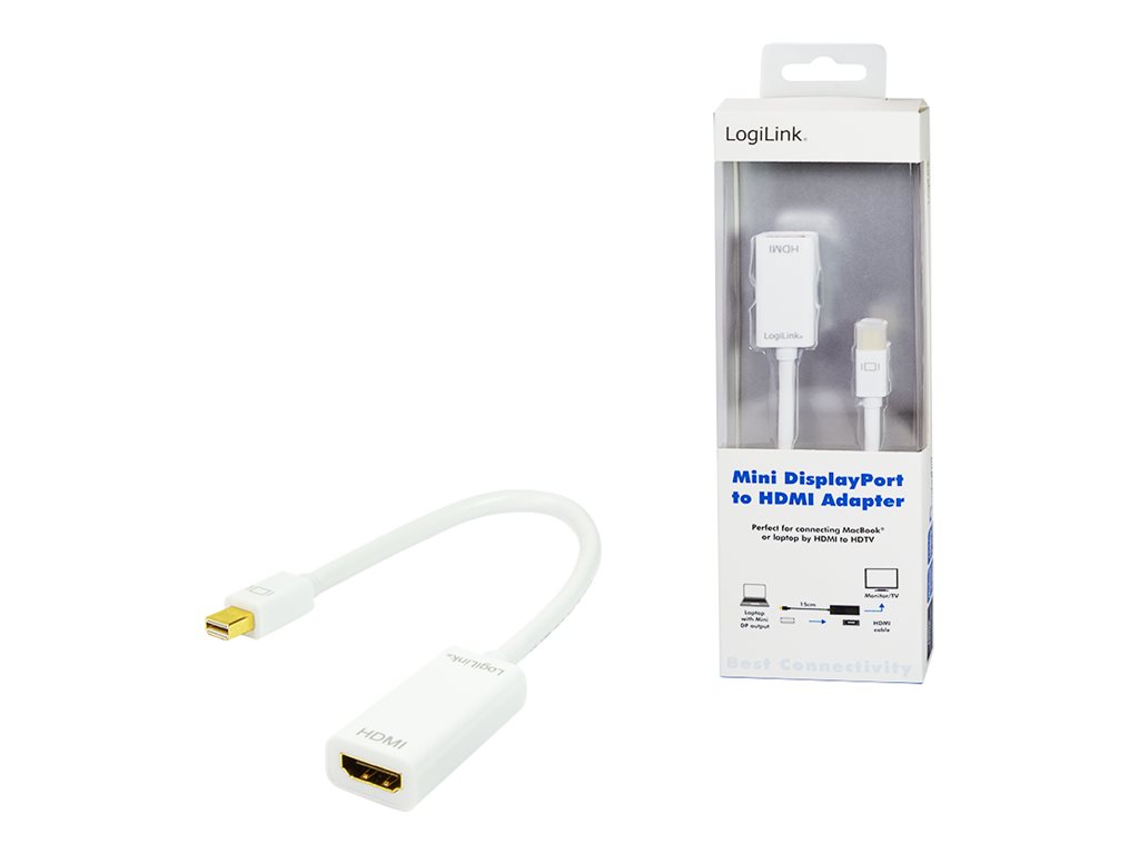 Logilink | Adapter Mini DisplayPort to HDMI with Audio: | Grey | Mini DisplayPort | HDMI A | 0.1 m - Image 4