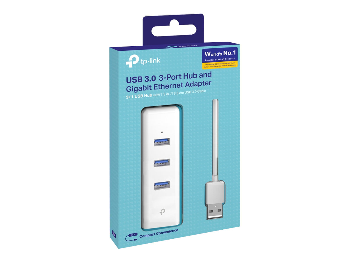 TP-LINK | USB 3.0 3-Port Hub & Gigabit Ethernet Adapter 2 in 1 USB Adapter | UE330 - Image 11