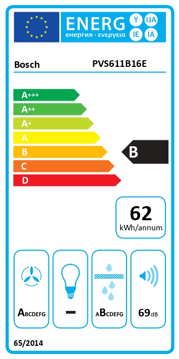 Bosch | PVS611B16E | Induction hob with integrated ventilation system | 60 cm | Number of burners/cooking zones 4 | B | Black | Touch - Image 5
