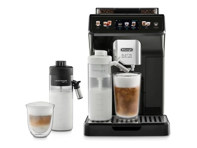 Delonghi Coffee Maker | ECAM450.55.G Eletta Explore | Pump pressure 19 bar | Built-in milk frother | Automatic | 1450 W | Grey - Image 2
