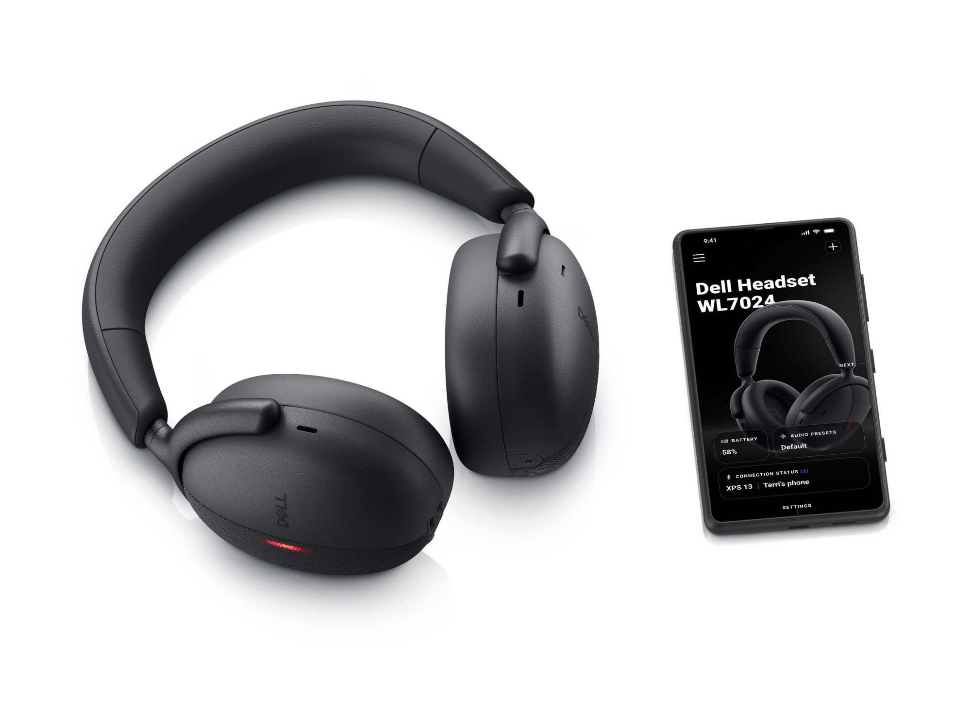 Dell | Premier Headset | WL7024 | Bluetooth | Built-in microphone | Wireless | ANC | Black - Image 9