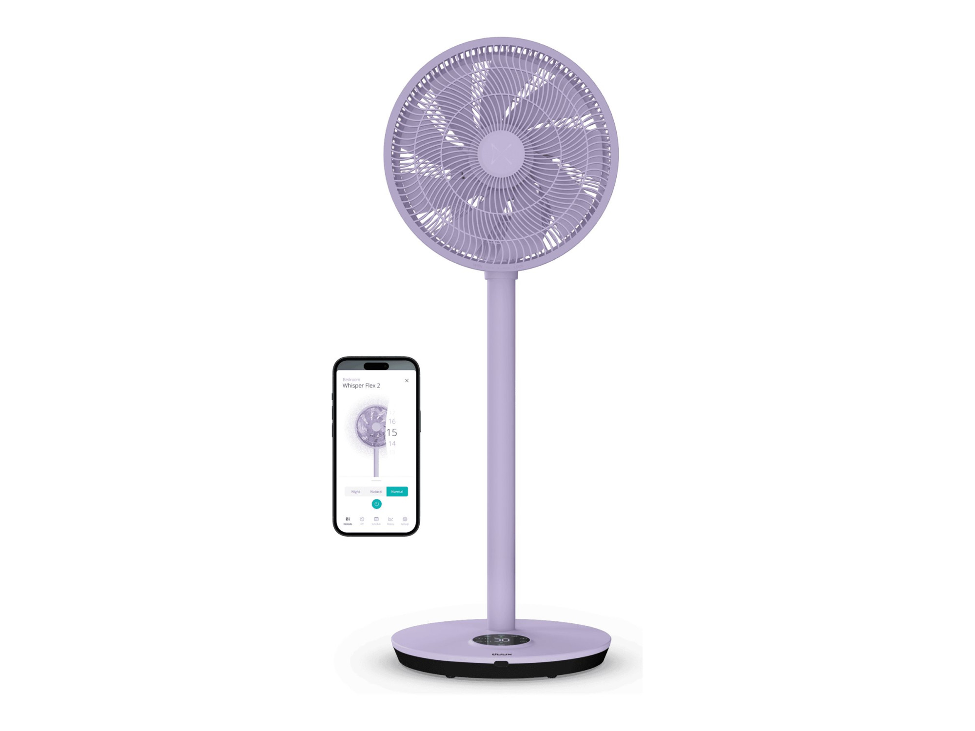 Duux Fan | Whisper Flex 2 | Stand Fan | Levander | Diameter 34 cm | Number of speeds 30 | Oscillation | 2-21.5 W | Remote control - Image 2