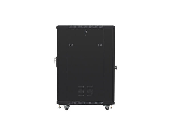 Lanberg | Rack cabinet 19" free-standing 22U/600x800 (flat pack) with mesh door | FF01-6822-23B | Black - Image 3