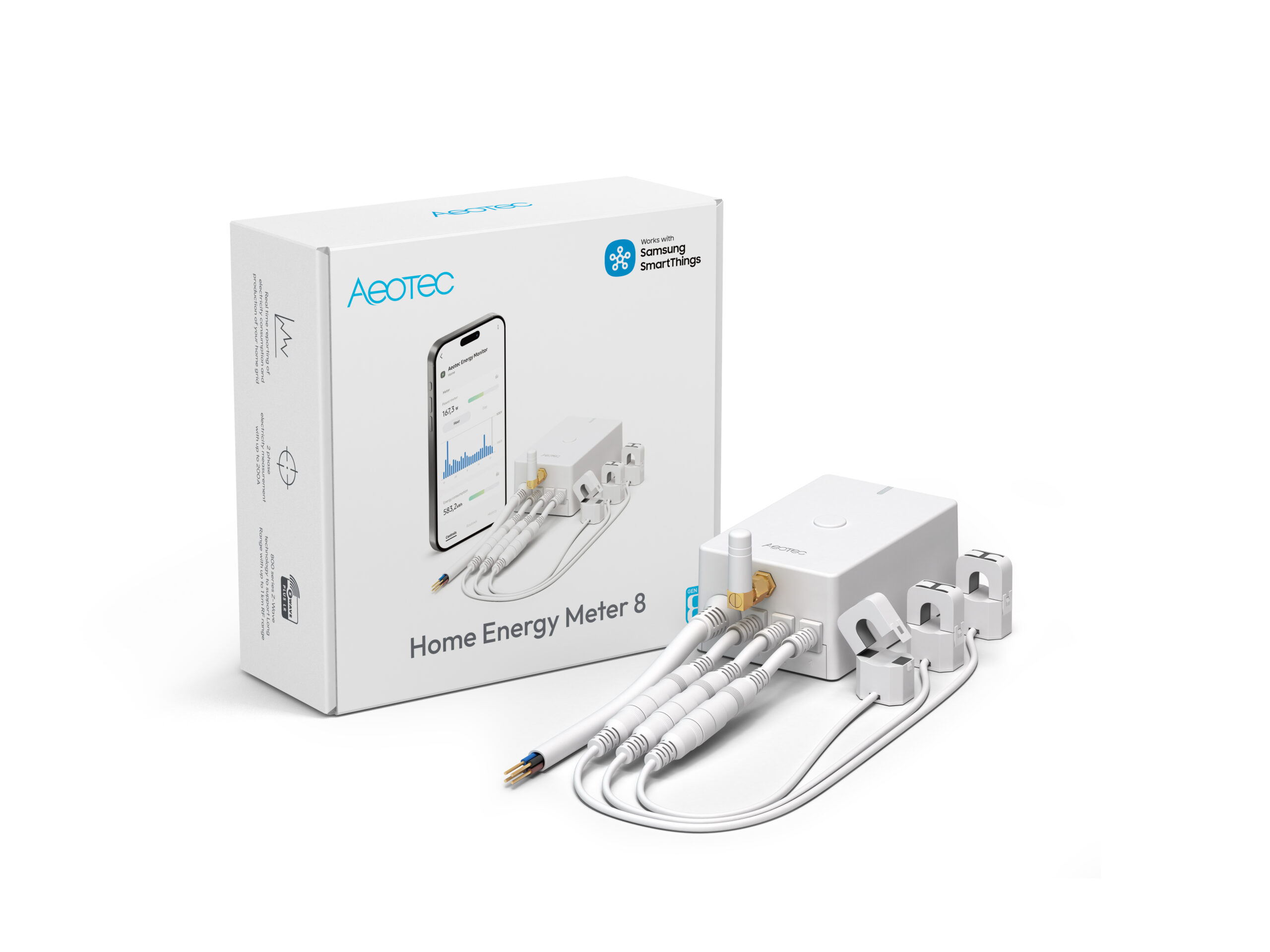 AEOTEC Home Energy Meter 8 - Three Clamps 60A, Z-Wave - Image 6