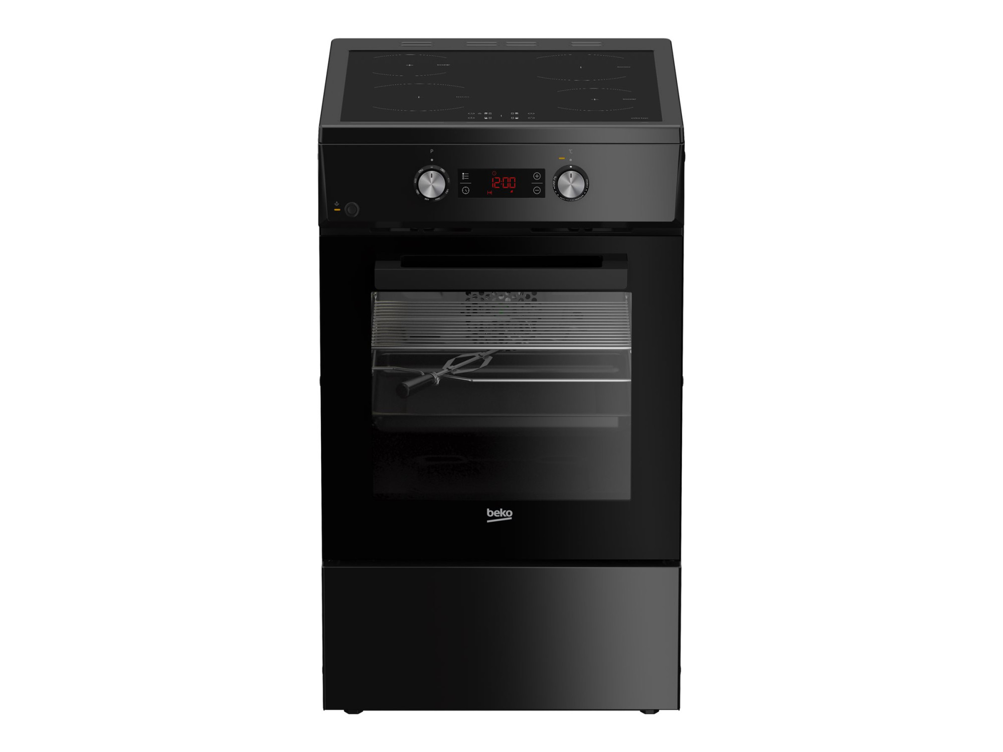 BEKO Cooker | FSM59305BDT | Hob type Induction | Oven type Electric | Black | Width 50 cm | Grilling | Depth 60 cm | 60 L - Image 2