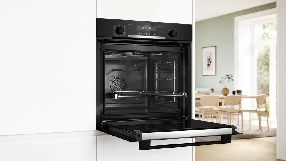 Bosch Oven | HBG578EB7 | 71 L | Electric | Pyrolysis | Knobs | Height 59.5 cm | Width 59.4 cm | Black - Image 4