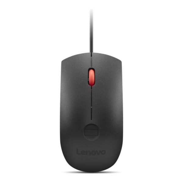 Lenovo Fingerprint Biometric USB Mouse Gen3 | Wired | USB-A | Black/Red