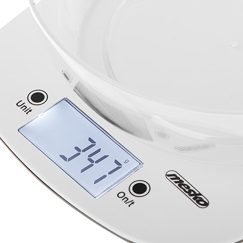 Adler Kitchen Scale with a bowl | MS 3179w | Graduation 1 g | Display type LCD | White - Image 4