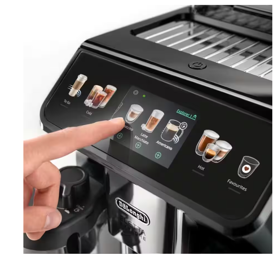 Delonghi Coffee Maker | ECAM450.55.G Eletta Explore | Pump pressure 19 bar | Built-in milk frother | Automatic | 1450 W | Grey - Image 3