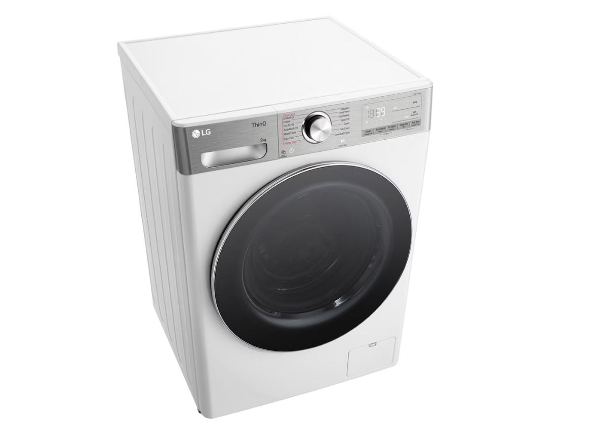 LG Washing machine with dryer | F4DR913P3WA | Energy efficiency class A/D | Front loading | Washing capacity 13 kg | 1400 RPM | Depth 62 cm | Width 60 cm | Display | LED | Drying system | Drying capacity 7 kg | Steam function | Direct drive | Wi-Fi | White - Image 8