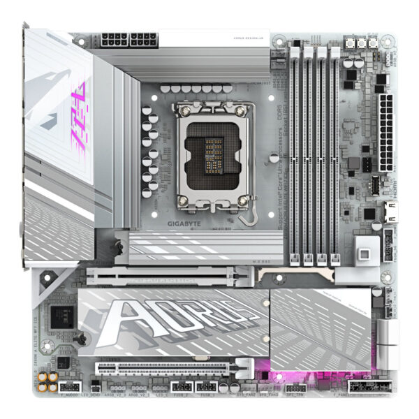 Gigabyte Z890M A ELITE WF7 ICE | Processor family Intel | Processor socket LGA1851 | DDR5 | Supported hard disk drive interfaces SATA, M.2 | Number of SATA connectors 4