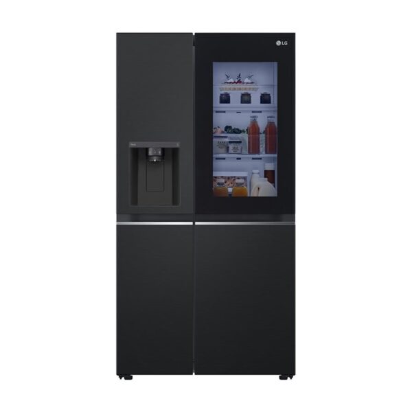 LG GSGV81EPLL Refrigerator, Free-standing, Side by Side, E, Height 1.79 m, Net fridge 416 L, Net freezer 219 L, Black | LG