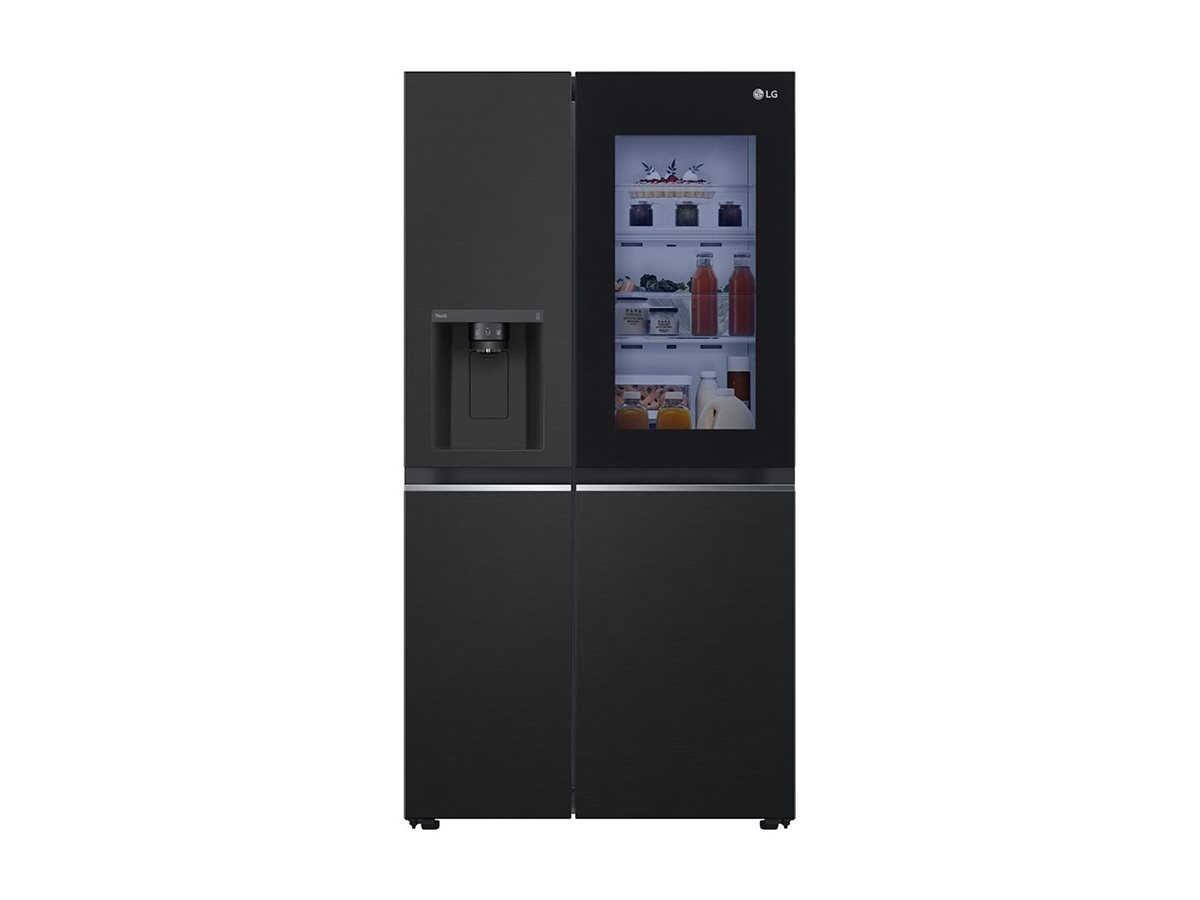 LG GSGV81EPLL Refrigerator, Free-standing, Side by Side, E, Height 1.79 m, Net fridge 416 L, Net freezer 219 L, Black | LG